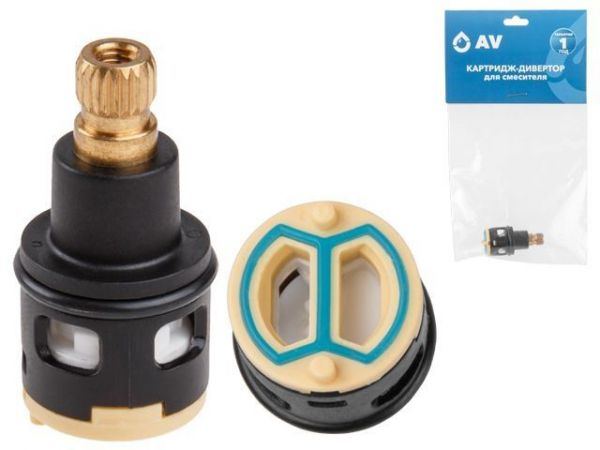 Картридж-дивертор D18 для смесителя, тип E, AV Engineering(2 выхода)