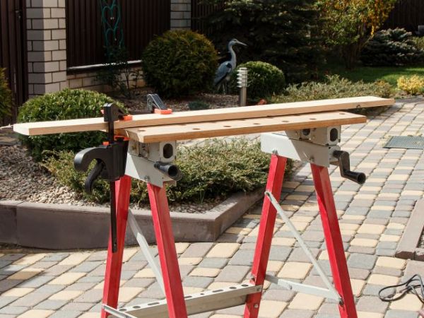 Верстак складной WORTEX WB 1060 в кор. БАМБУК, 605x640x800 мм, регулировка столешницы(нагрузка до 150 кг, масса 5,3 кг)