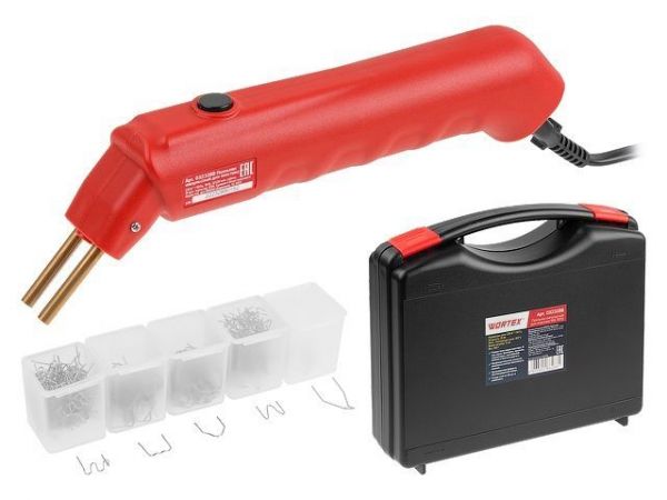 Пистолет для пайки пластика WORTEX WG 7002 в чем. 70 Вт, 402 С, 260 г,(70 Вт, 402 С, 260 г, ремонт всех видов пластика)