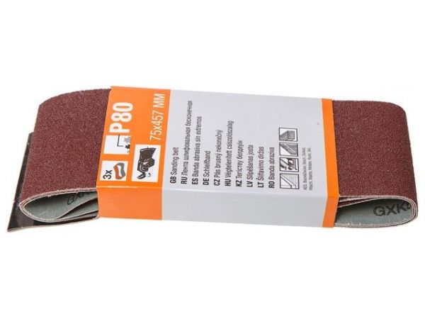 Шлифлента 75х457мм Р40 бесконечная 3шт. GEPARD (GP5008-40)(лента шлифовальная абразивная)