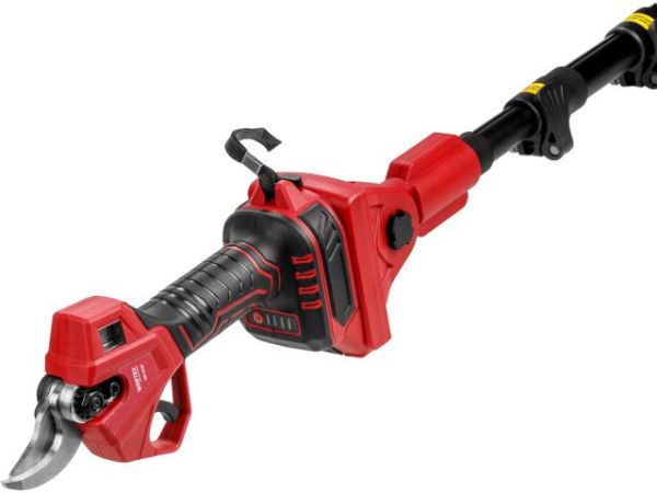 Аккум. секатор WORTEX CBS 2030 в кор. ALL1 SET, БЕСЩЕТ., 18 В, ветки до 28 мм + телескоп. штанга(3 ступени регулировки, 0,76 кг)