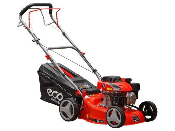 Газонокосилка бензиновая ECO LG-434 самоходная(3.5 л.с., шир. 42 см, самоходная, мульчир., стальн. корпус, травосборник 45 л)