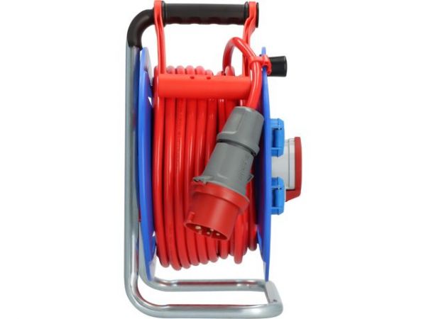 Удлинитель на катушке 25м IP44 (2роз.+1 на 400В cо штекером; с/з) Garant Brennenstuhl(до -35 °C, кабель сигнального красного цвета)