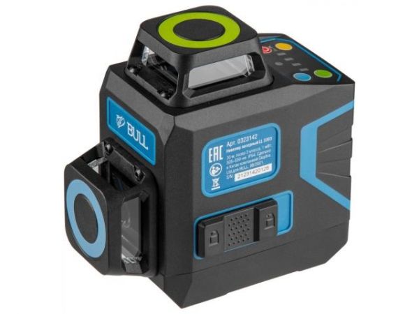 Нивелир лазерный BULL LL 3303 со штативом в кор. 3х360°, до 60 м, +/- 0.3 мм/м, зеленый(резьба 1/4', штатив 1,2 м в комплекте)