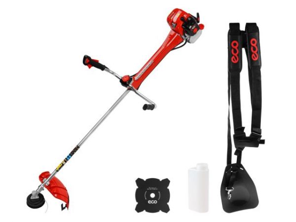 Мотокоса ECO GTP-255 Power MAX(2.5 кВт, 3.4 л.с., 52.0 см3, лёгкий запуск, антивибрационная штанга, нож 4Т,ремень двухлямочный)