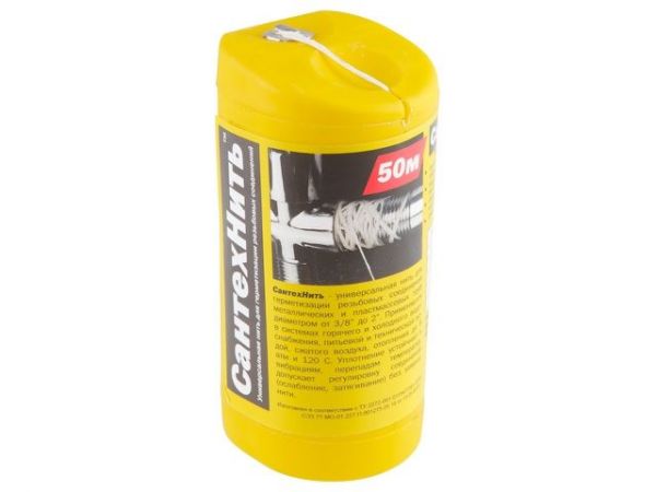 Нить для герметизации резьбовых соединений 50 м СантехНить(Нить для герметизации резьбы «СантехНить» (50 м))