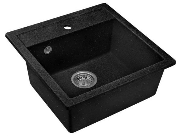 Мойка кухонная из искусственного камня STAR черный 510х505 мм, AV Engineering
