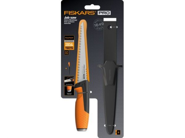 Пила зубчатая с ножнами PowerTooth 8 зубьев на дюйм FISKARS