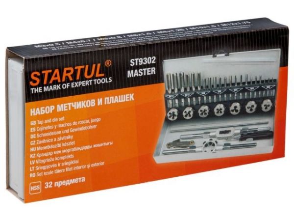 Набор метчиков и плашек 32 пр. STARTUL MASTER (ST9302)