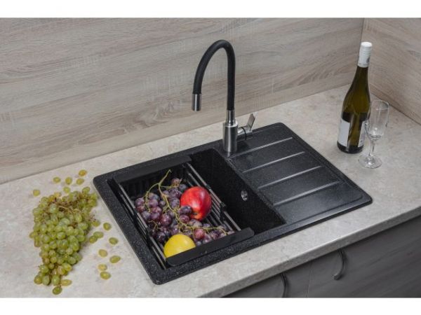 Мойка кухонная из искусственного камня MISTA оникс 615х440 мм, AV Engineering