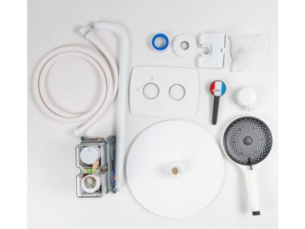 Душевая система (Lt) D35, серия Rose белый + черный, a-five(Встраиваемый, Излива нет, 1000 - 1200 мм.)