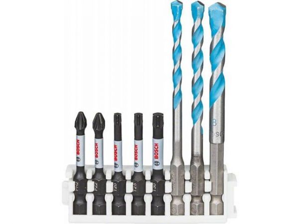 Набор бит и сверл BOSCH Impact Control (8 пр.)(3 сверла 5,6,8мм, 5 бит PH2, PZ2, T20, T25, T30 50 мм)