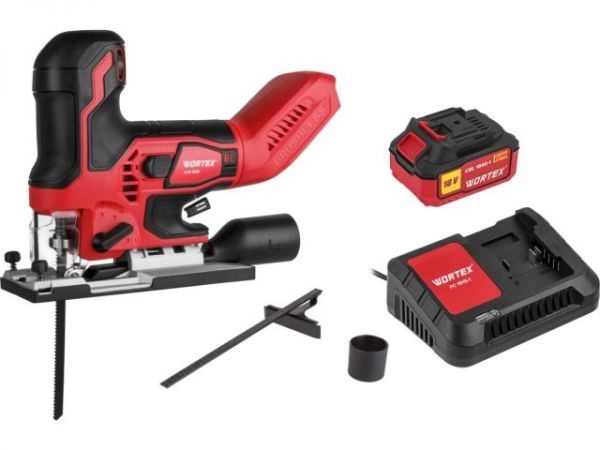 Лобзик WORTEX CJS 1330 в чем. ALL1 XLT SET БЕСЩЁТ, 18В, 800 - 3800 ход/мин, пропил до 135