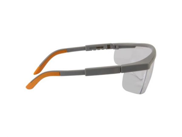 Очки открытые JETA SAFETY Aurora прозрачные(с боковой защитой и регулировкой длины дужек)