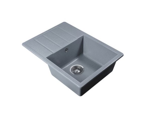 Мойка кухонная из искусственного камня MISTA серебро 615х440 мм, AV Engineering