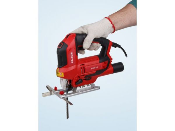 Лобзик электрический WORTEX JS 1009-1 LE в кор. 850 Вт, 500-3000 ход/мин, пропил до 100 мм(Лазер, подсветка, литая платформа)