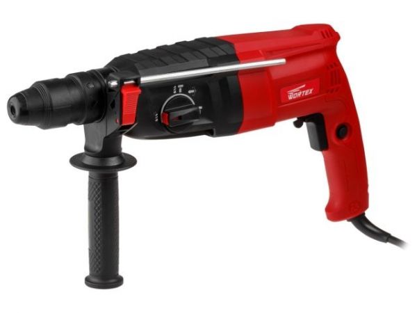 Перфоратор WORTEX RH 2829 в чем. + (2 зубила, 3 сверла) 900 Вт, 3.2 Дж, 28 мм, 4 режима, SDS-plus, Б(вес 3.4 кг)