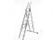 Лестница алюм. 3-х секц. 211/484/224 см 3х8 ступ. 14,3кг  NV3230 Новая Высота(макс. нагрузка 150кг)