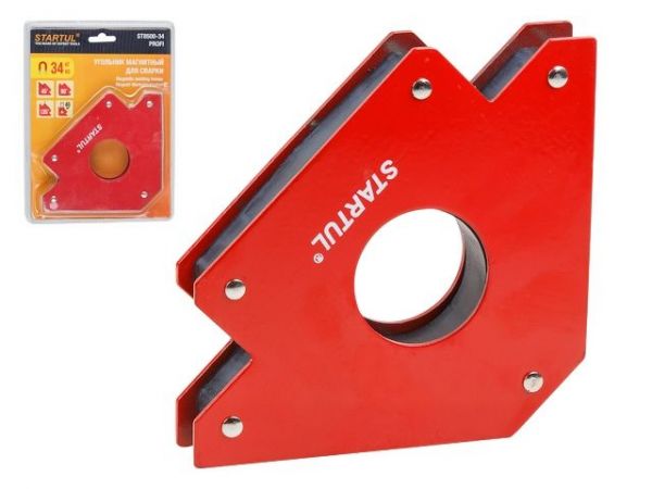 Угольник магнитный для сварки 34кг STARTUL PROFI (ST8500-34)(струбцина магнитная)