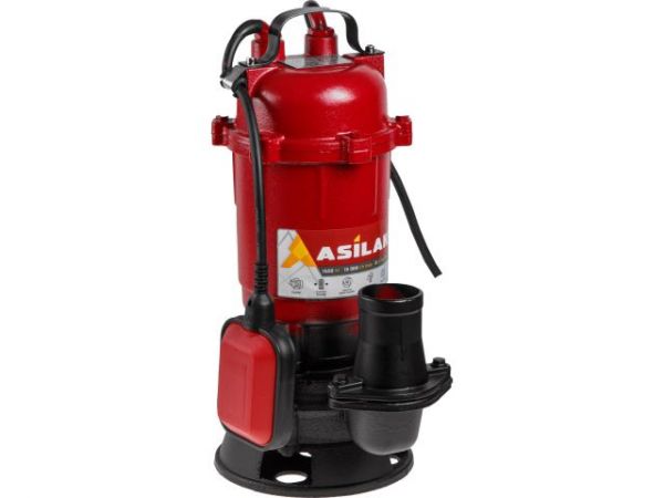 Насос погружной для грязной воды ASILAK SLP-1500(1500 Вт, 15000 л/ч, погружение до 6 м)