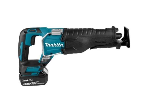 Сабельная пила MAKITA LXT DJR 187 RT в кейсе(18.0 В, 1 акк., 5.0 А/ч, Li-Ion, дерево до 255 мм, металл до 130 мм)