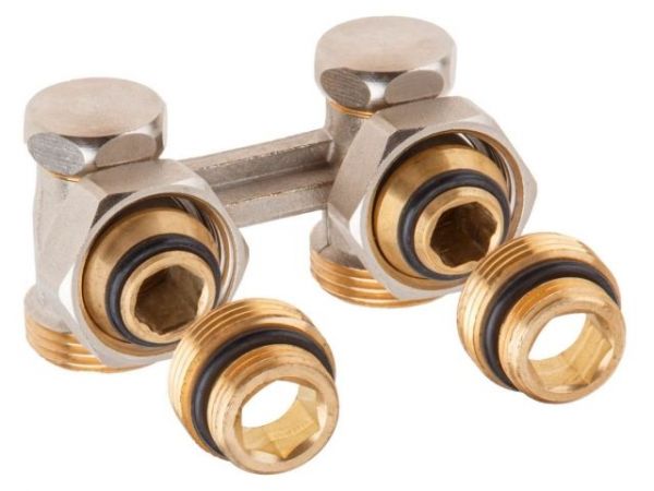 Клапан угловой вентильный 3/4' нар. для радиатора (мультифлекс), AV Engineering (инд. упак.)(Обратка и подача)