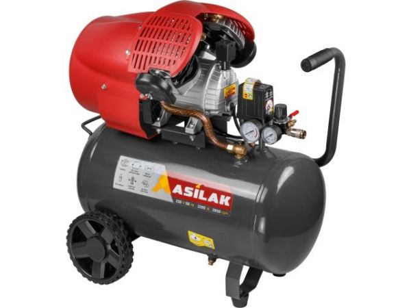 Компрессор ASILAK SLA-544 коаксиальный(440 л/мин, 8 атм, коаксиальный, масляный, ресив. 50 л, 230 В, 2,2 кВт)