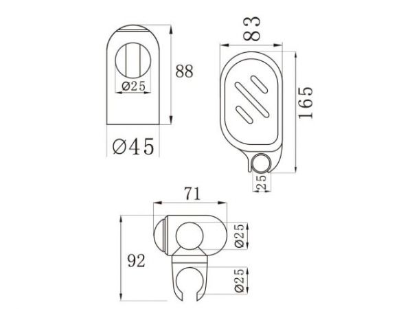 Душевая стойка AVSSS-029 AV Engineering(Высота 600 мм)