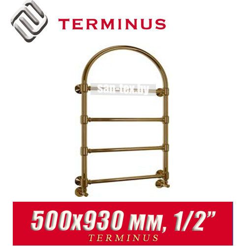 Полотенцесушитель лесенка Terminus "Версаль" (бронза) П4 500х930 (1/2")