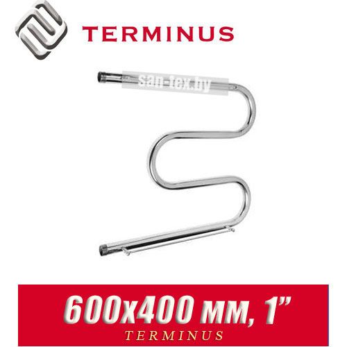 Полотенцесушитель водяной М-образный с полкой Terminus 600х400 (1")