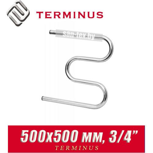 Полотенцесушитель водяной М-образный Terminus 500х500 (3/4")