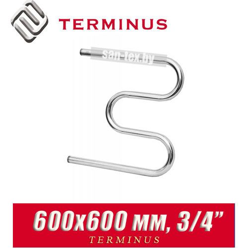 Полотенцесушитель водяной М-образный Terminus 600х600 (3/4")