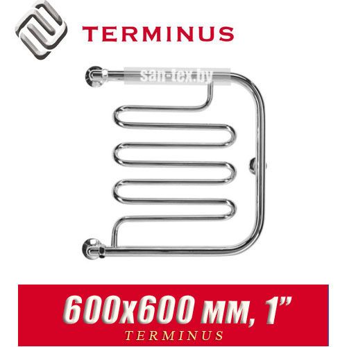 Полотенцесушитель водяной ПМ-образный Terminus "Фокстрот Лиана" 600х600 (1")