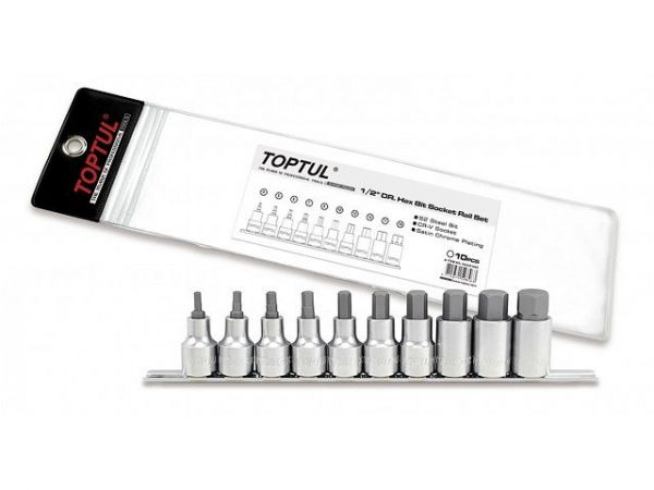 Набор бит 1/2'  10шт. TOPTUL