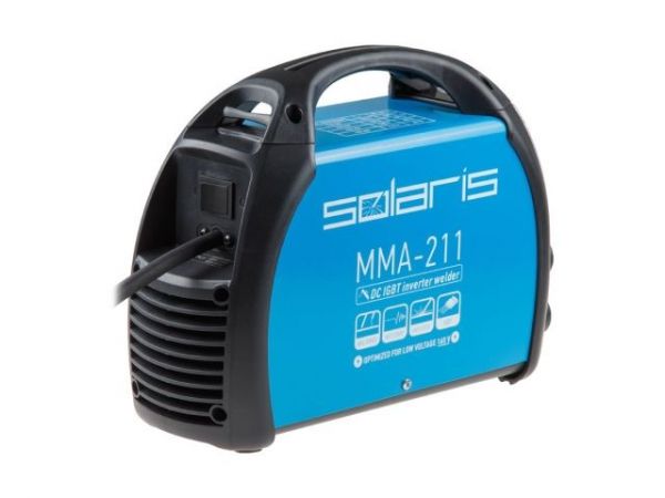 Инвертор сварочный SOLARIS MMA-211(230В; 20-210 А; 70В; электроды диам. 1.6-4.0 мм; вес 3.9 кг)