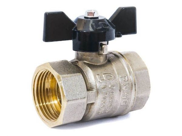 Кран шаровый 3/4' вн.-вн. бабочка PN40, LD