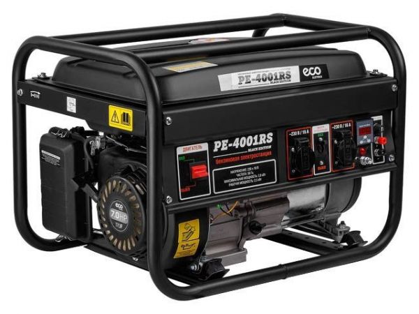 Электростанция (генератор бензиновый) ECO PE-4001RS ('Black Edition')(2.8 кВт, 230 В, бак 15.0 л, вес 38 кг)