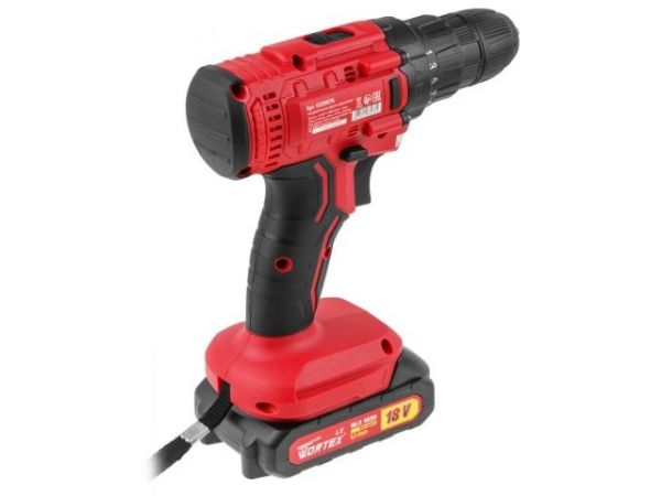 Дрель-шуруповерт WORTEX LX BD 1820 Li в чем. ALL1 XLT, 18 В, 30 Н*м, 2х2 А*ч, БЗП 10 мм(2 скорости)