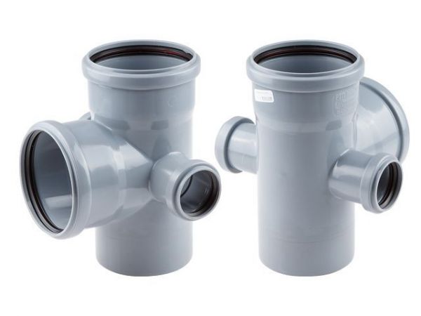 Крестовина двухпл. ВК 110/110х87,5/50/50 РТП(Для внутренней канализации)