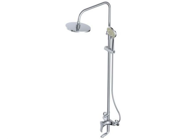 Душевая система (Lt) D40, серия JAS AV Engineering(Короткий излив, длина 78 мм, лейка и шланг в комплекте, монолитный)