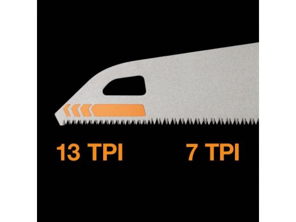 Ножовка по дереву PowerTooth 550мм 7 зубьев на дюйм FISKARS