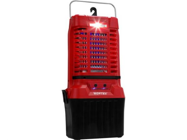 Уничтожитель насекомых WORTEX CBZ 1825 XLT SOLO 18В, 10 Ват, напряжение сетки 2500 В(Эффективная площадь привлечения насекомых до 50 кв.м)