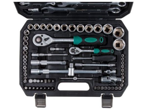Набор головок и ключей 82пр. ВОЛАТ(1/4', 1/2', 6 граней)