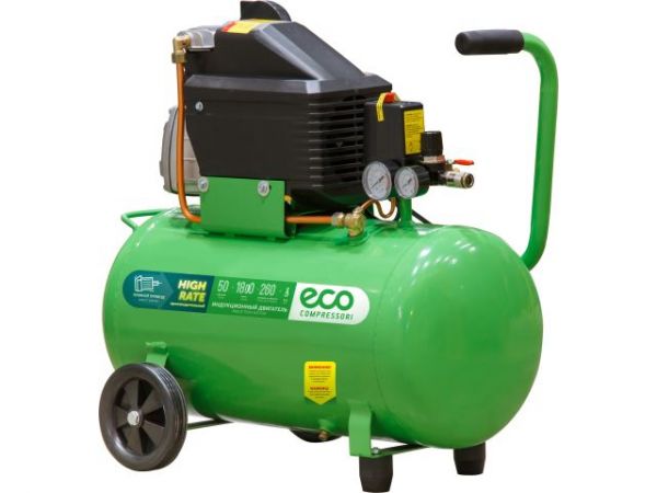 Компрессор ECO AE-501-4 коаксиальный(260 л/мин, 8 атм, коаксиальный, масляный, ресив. 50 л, 220 В, 1.80 кВт)