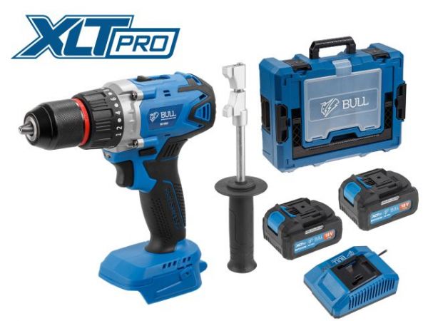 Дрель-шуруповерт BULL SR 1802 Xcase, XLTpro, БЕСЩЕТ., 18 В, 80 Н*м, 2*4 А*ч, БЗП 13 мм(шурупы до 10 мм)
