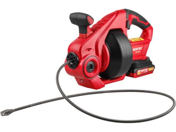 Прочистная машина WORTEX CDC 1855 в кор. ALL1 XLT SET 0-550 об/мин, трос 7,6 м. (С АКБ (2 Ач) и З/У в комплекте)
