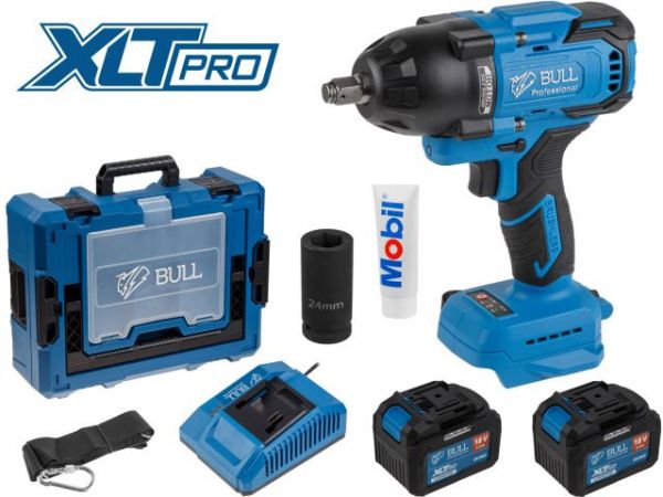 Ударный гайковерт BULL SC 1807 Xcase, XLTpro, БЕСЩЕТ., 18 В, 750 Н*м, 1/2', 2х6 А*ч, з/у 6 А(вес 2,24 кг)