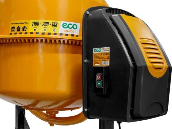 Бетоносмеситель ECO CM-200(объём 200/148 л, 1100 Вт, 230 В, вес 52,9 кг)