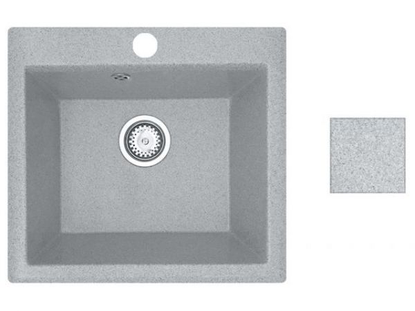 Мойка кухонная из искусственного камня SOLO серый 500х460 мм, AV Engineering