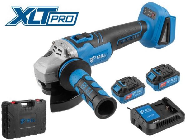 Углошлифмашина BULL CSG 1812 R в чем. XLTpro БЕСЩЕТ, 125 мм, рег. об., 8000 об/мин, 2х4 А*ч(рег. об.)